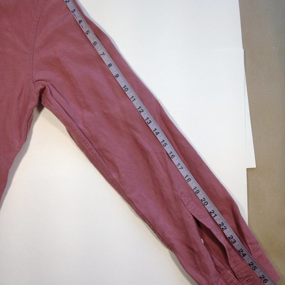 Men NNO7 Falko Linen Blend Long Sleeve Button Shirt Red Slate NEW WITHOUT TAGS L - Picture 9 of 9